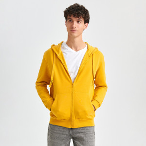 Sinsay - Bluza rozpinana basic - Żółty - męski - 6979D-18X