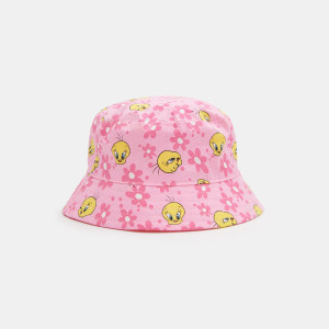 Sinsay - Kapelusz bucket hat Looney Tunes - Różowy - dziewczynka - 6997R-03X