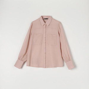 Sinsay - Hemdbluse mit Taschen - Rosa - damen - 7012K-03X