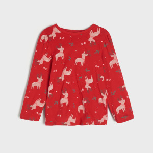 Sinsay - Koszulka - Czerwony - dziewczynka - 7062C-33X