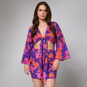 Sinsay - Spódnica mini trapezowa - Wielobarwny - damski - 7066J-MLC