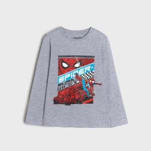 Sinsay - Koszulka Spiderman - Jasny szary - chłopiec - 7083Z-09X