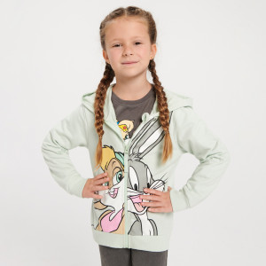 Sinsay - Bluza Looney Tunes - Turkusowy - dziewczynka - 7085Y-56X