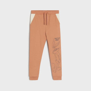 Sinsay - Spodnie dresowe jogger Looney Tunes - Różowy - chłopiec - 7127Z-25X