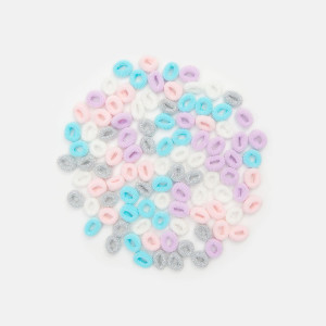 Sinsay - Gumki do włosów 100 pack - Wielobarwny - dziewczynka - 7146R-MLC