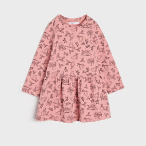Sinsay - Sukienka babydoll - Różowy - dziewczynka - 7155M-38X