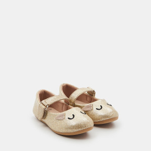 Sinsay - Balerinki na rzepy - Złoty - dziewczynka - 7206K-GLD