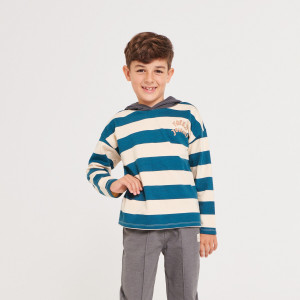 Sinsay - Bluza z kapturem - Niebieski - chłopiec - 7236Y-95X
