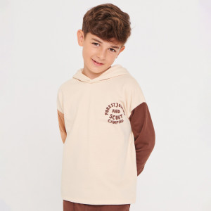 Sinsay - Bluza z kapturem - Kremowy - chłopiec - 7238Y-01X