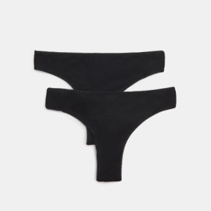 Sinsay - Confezione da 2 perizomi - Nero - Da donna - 7275Z-99X