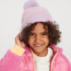 Sinsay - Czapka z pomponem - Fioletowy - dziewczynka - 7333C-04X