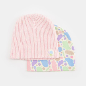 Sinsay - Czapki 2 pack - Różowy - dziewczynka - 7347C-03X