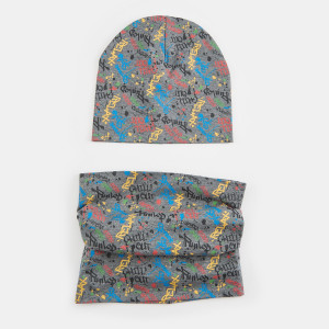 Sinsay - Komplet: czapka i komin - Szary - chłopiec - 7351C-90M