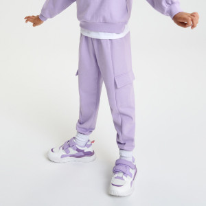 Sinsay - Spodnie dresowe jogger - Fioletowy - dziewczynka - 7365Z-04X