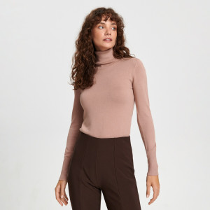 Sinsay - Rollkragenpullover - Beige - damen - 7382J-80X