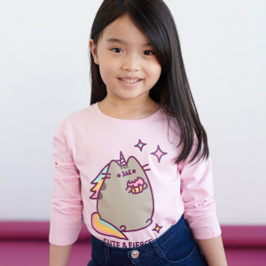 Sinsay - Koszulka Pusheen - Różowy - dziewczynka - 7457Q-03X