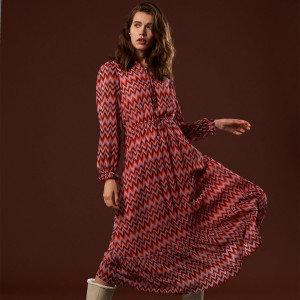 Sinsay - Sukienka maxi ze wzorem - Wielobarwny - damski - 7464A-MLC