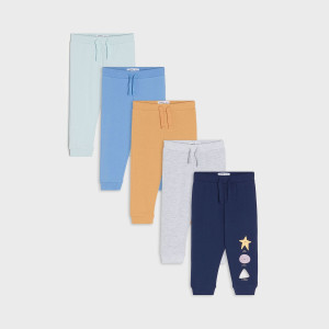 Sinsay - Spodnie dresowe jogger 5 pack - Granatowy - chłopiec - 7513Z-59X
