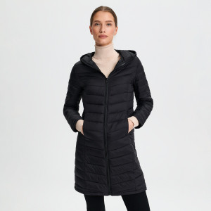 Sinsay - Płaszcz pikowany - Czarny - damski - 7520A-99X