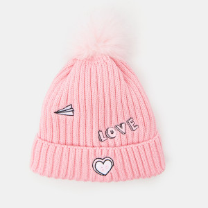 Sinsay - Czapka z pomopnem - Różowy - dziewczynka - 7546P-42X