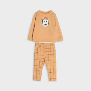 Sinsay - Komplet: bluza i spodnie - Brązowy - chłopiec - 7558Z-82X