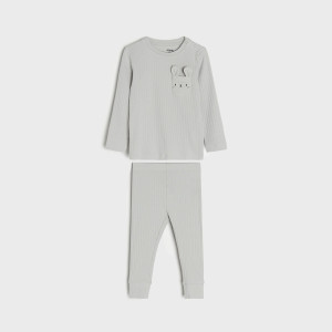 Sinsay - Komplet: koszulka i legginsy - Jasny szary - chłopiec - 7561Z-09X