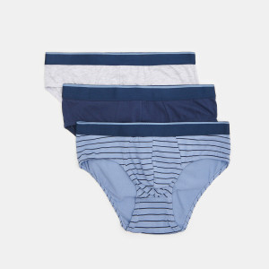 Sinsay - Slipy 3 pack - Granatowy - męski - 7632C-59X