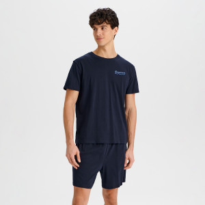 Sinsay - Piżama bawełniana - Granatowy - męski - 7660Y-59X