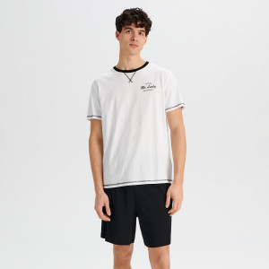 Sinsay - Piżama bawełniana - Biały - męski - 7661Y-00X