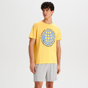 Sinsay - Piżama - Żółty - męski - 7664Y-13X