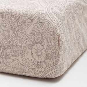 Sinsay - Prześcieradło bawełniane z gumką - Kremowy - uniseks - 7680Z-02X