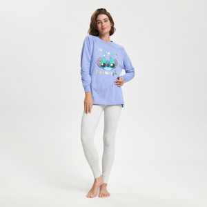 Sinsay - Pyjama-Set Lilo & Stitch - Purpur - damen - 7734A-48X