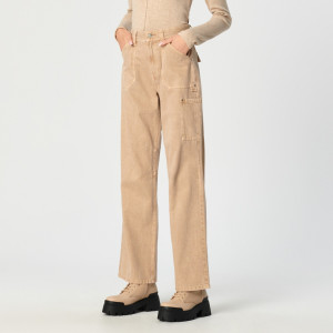 Sinsay - Jeansy wide leg high waist - Beżowy - damski - 7771A-12J