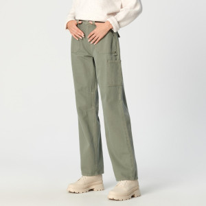 Sinsay - Jeansy wide leg high waist - Zielony - damski - 7771A-87J