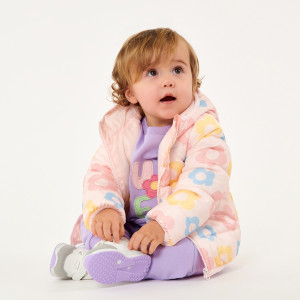 Sinsay - Kurtka pikowana - Różowy - dziewczynka - 7807C-38X