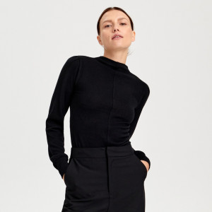 Sinsay - Pullover mit Stehkragen - Schwarz - damen - 7830J-99X