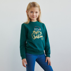 Sinsay - Bluza z cekinami - Zielony - dziewczynka - 7833Q-77X