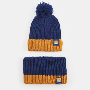 Sinsay - Súprava čiapky beanie a komína - Tmavomodrá - Chlapec - 7923P-59X