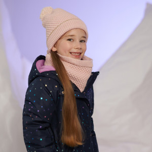 Sinsay - Komplet: czapka i komin - Różowy - dziewczynka - 7939P-03X