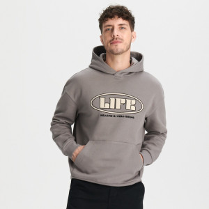 Sinsay - Felpa con cappuccio - Grigio chiaro - Da uomo - 7980Y-09X