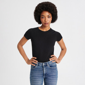 Sinsay - Koszulka bawełniana - Czarny - damski - 8010J-99X