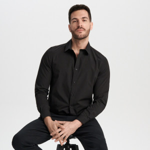 Sinsay - Hemd im Slim-Fit - Schwarz - herren - 8013Y-99X