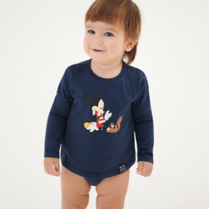 Sinsay - Body Myszka Miki - Granatowy - chłopiec - 8056Q-59X