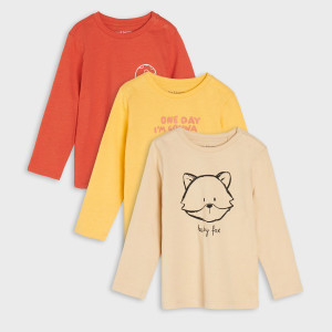 Sinsay - Koszulki 3 pack - Beżowy - chłopiec - 8086C-08X