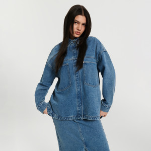 Sinsay - Katana jeansowa - Niebieski - damski - 8232Z-50J