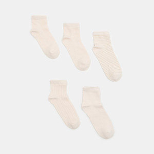 Sinsay - Skarpetki 5 pack - Kremowy - damski - 8249F-02X