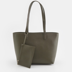 Sinsay - Torba shopper - Khaki - damski - 8279R-87X