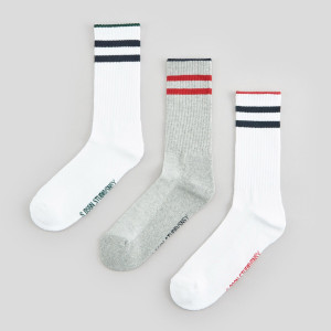 Sinsay - Skarpety 3 pack - Biały - męski - 8297U-00X