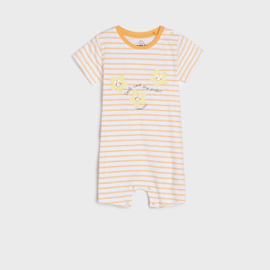 Sinsay - Rampers SmileyBaby® - Biały - dziewczynka - 8307E-00X