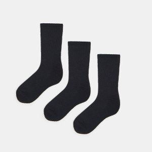 Sinsay - Skarpetki prążkowane 3 pack - Czarny - męski - 8312U-99X